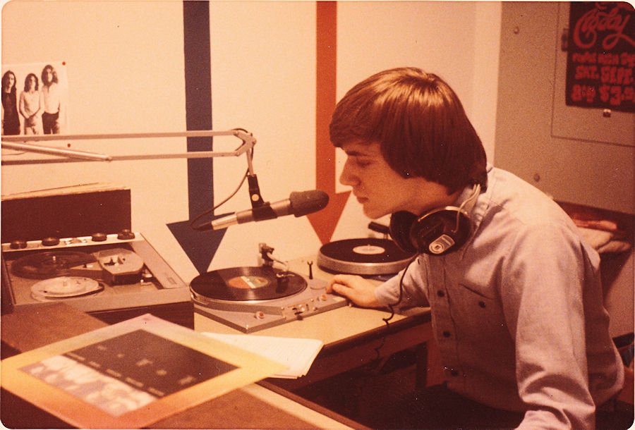 KPVH 850,Pinole Valley High School, Pinole, Keith Beard in the KPVH studio around 1975